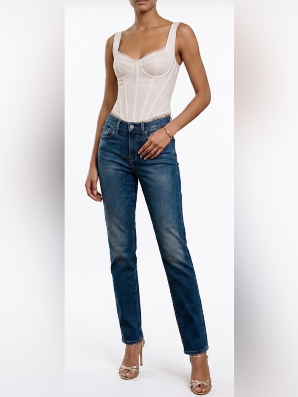 FRAME L- Homme Slim Classic Blue Straight-Leg Jeans - - Picture 2 of 12